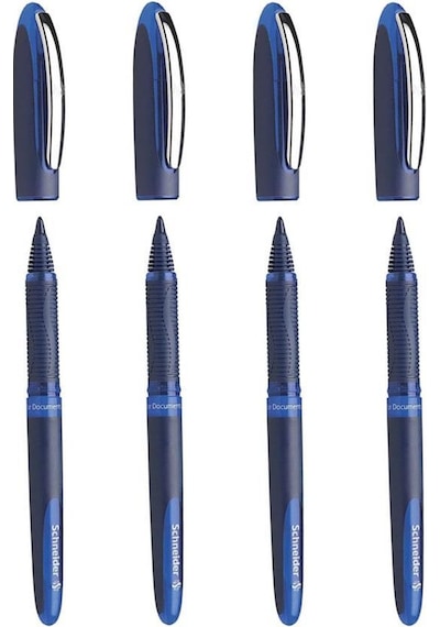 Schneider One Business 0.6 Mm Roller İmza Kalemi Mavi 4 Adet