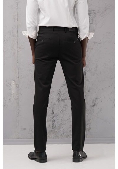 Akçaylar Slimfit Pamuklu Likralı Esnek Mevsimlik Kumaş Pantolon Siyah