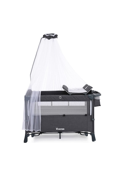 Yoyko Exclusive Comfort 8 İn 1 Anne Yanı Park Yatak Oyun Parkı 70x110 - Koyu Gri