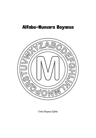 Okul Öncesi Alfabe-Numara Boyama Kitabı
