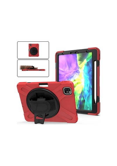 iPad Uyumlu Pro11 2021-2020-2018 Kılıf Shockproof 3 Katmanlı Standlı Zırh Kılıf Kalem Yerli- 5775 Tablet Kılıfı