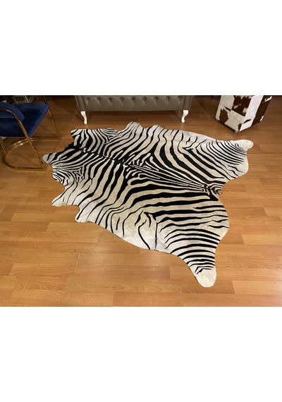 Hakiki Deri Dana Postu Beyaz Zebra Baskılı 190 X 225 Cm - 2261201000049