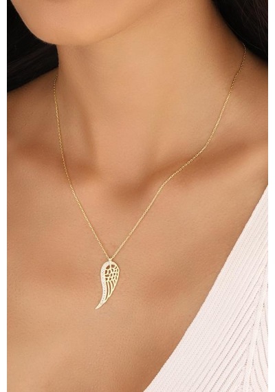 Melek Kanadı Gümüş Kolye Rose Gold