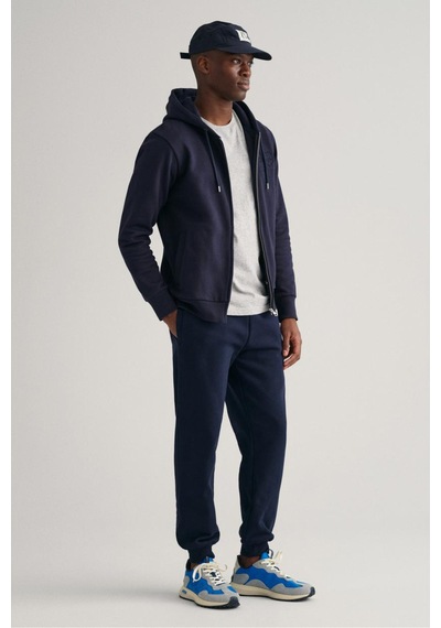 Gant Erkek Fermuarlı Logolu Sweatshirt - Lacivert Black