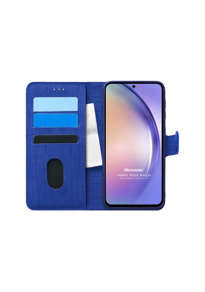 Microsonic Samsung Galaxy Uyumlu A54 Kılıf Fabric Book Wallet
