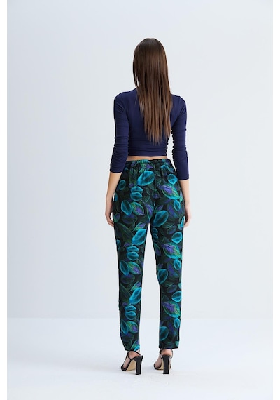 Sortie Collection Emprime Baskılı Pantolon Sax-sax Saks Mavi