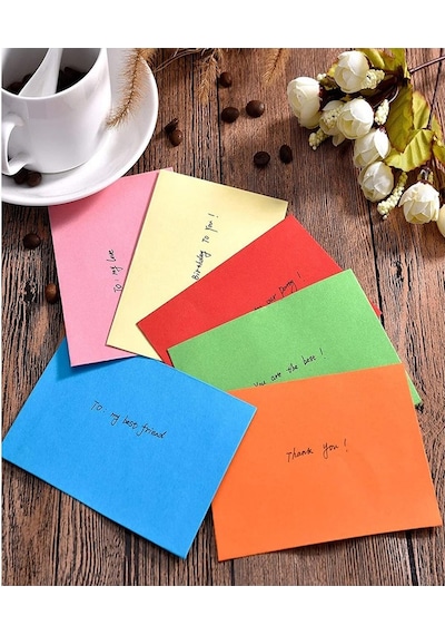 Mor Mini Zarf 7x9 Cm Not Kağıtlı 100 Adet Küçük Mor Zarf Mektup Oyun Zarfı Doğum Günü Dilekleri Zarfı Canlı Renk