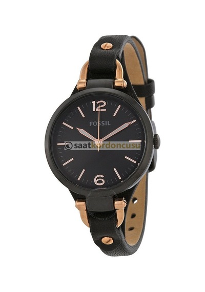 Fossil Es3453 Uyumlu Siyah Deri Saat Kordonu