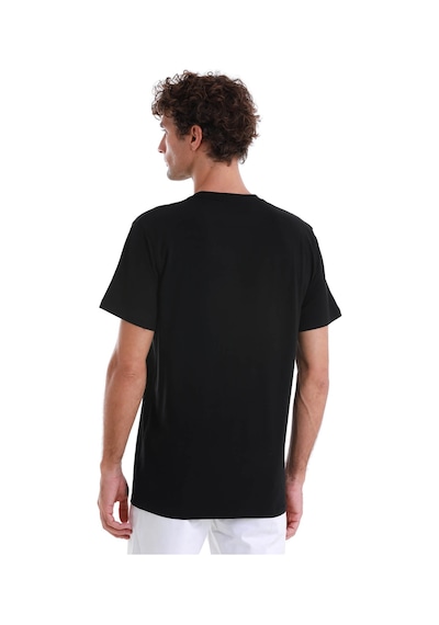 Hatemoğlu Siyah Regular Fit Düz Pamuklu Bisiklet Yaka Triko Tişört 35102024c015 002 Siyah