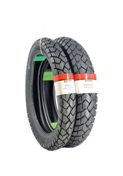 Ralco Tyres 100/90-17 Ve 300-17 Tvs Raider Takım Tl Tubeless - Dubleks Motosiklet Lastiği Speedblastera12