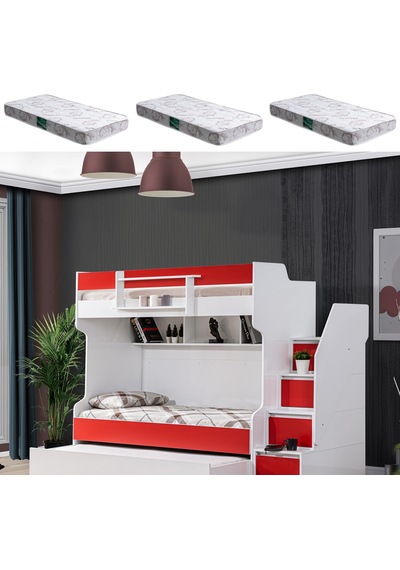 Ranza, Cesur Yavrulu Ranza - Kırmızı 3 Adet Comfort Yatak 90 X 190 CM