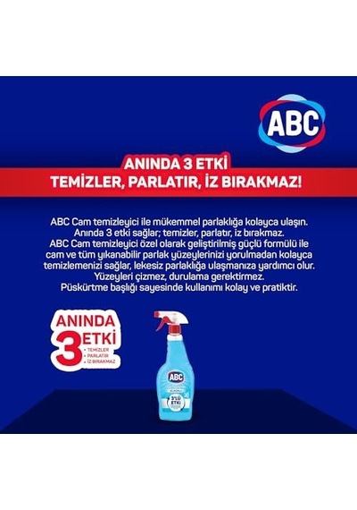 Deterjan Cam Temizleyici Silikonlu 500 Ml 0.75 LT - 2.5 LT - 12 KG