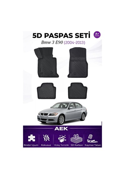 Bmw 3 Serisi E46 Araca Özel Havuzlu "karbon" Paspas Takımı