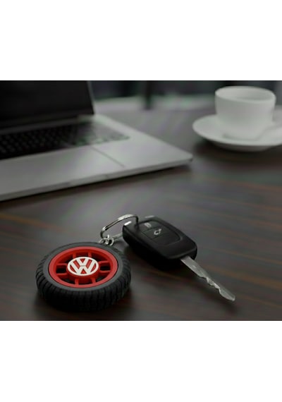 Volkswagen Uyumlu Özel Tasarım Anahtarlık - Premium Hafif Ve Dayanıklı Kırmızı
