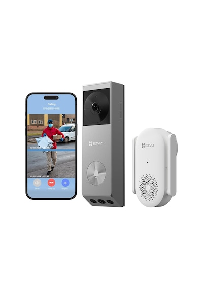 Ezvız Wlan Kameralı Görüntülü Kapı Zili, 3mp + 2mp Çift Kamera, Kişi/paket Algılama, Renkli Gece Görüşü, 2 Yönlü Ses, 32gb Dahili Hafıza, Güneş Pilli Kapı Zili %100 Kablosuz, Ep3x Pro + Chime Ezvız Wlan Kameralı Görüntülü Kapı Zili, 3mp + 2mp Çift Kamera, Kişi/paket Algılama, Renkli Gece Görüşü, 2 Yönlü Ses, 32gb Dahili Hafıza, Güneş Pilli Kapı Zili %100 Kablosuz, Ep3x Pro + Chime