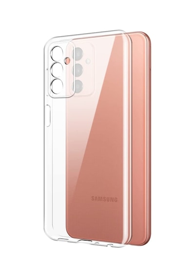 Kvy Samsung Galaxy Uyumlu M13 Kamera Korumalı Süper Silikon Kılıf Şeffaf
