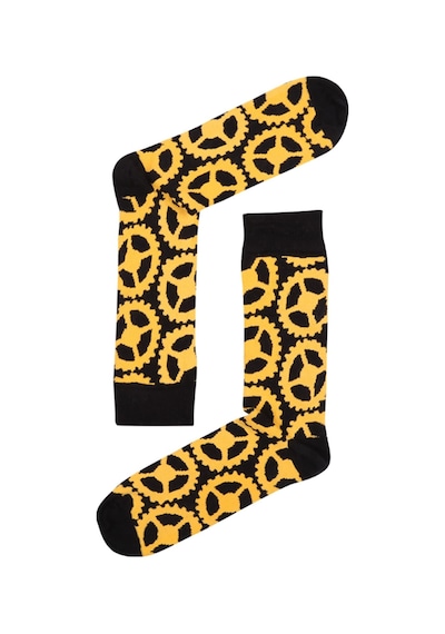 The Socks Company Çark Desenli Erkek Çorap - 15KDCR114E Gri