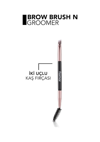 İki Uçlu Ergonomik Kaş Şekillendirme & Boyama Fırçası Çok Renkli