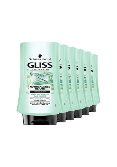 Schwarzkopf Gliss Nutribalance Saç Kremi 6 x 360 ML