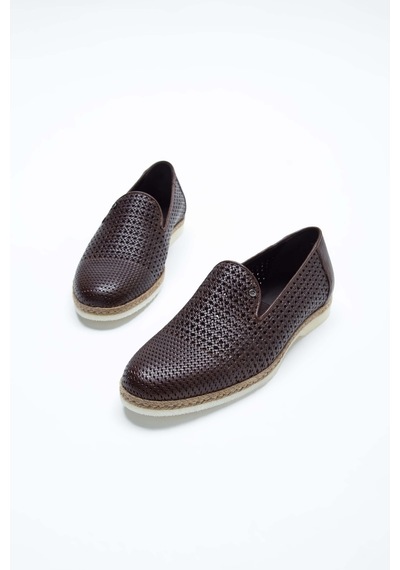 Giampiero Nicola Erkek Hakiki Deri Kahverengi Loafer Ayakkabı 664 L40233c Erk Ayk Y23 Brown Kahverengi