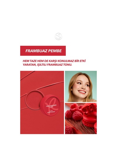 Yves Rocher Krem Allık - Lip And Cheek 2 Si 1 Arada 20.frambuaz Pembe - E Vitamini 20 Frambuaz Pembe