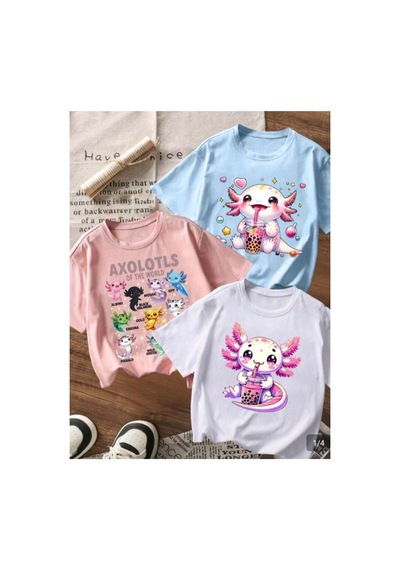 Stil-x Yeniz Sezon 3' Lü Takım Kız Çocuk Tshirt, Çok Renkli, %100 Pamuk Çok Renkli-6