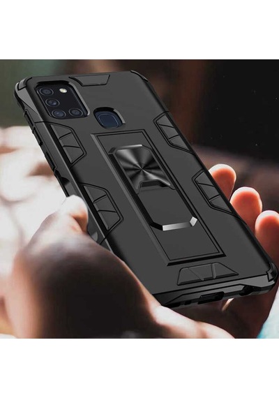 Samsung Uyumlu Galaxy A21S Kilif Miknatisli Zirhli Korumali Silikon 466792722