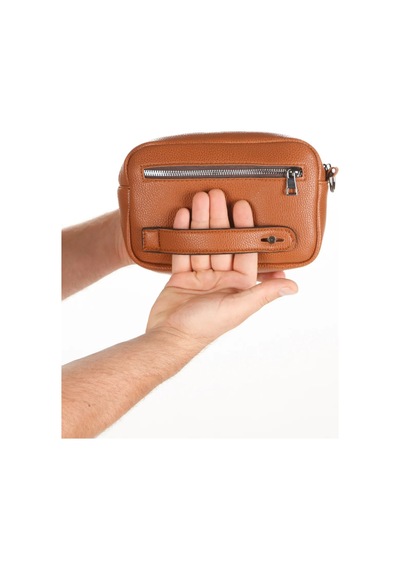 Newish Polo Erkek El Askılı Portföy Clutch El Çantası New256 - Taba