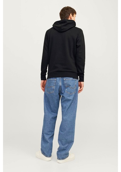 Jack & Jones Jjtıley Sweat Hood Ln Siyah Erkek Sweatshirt Siyah
