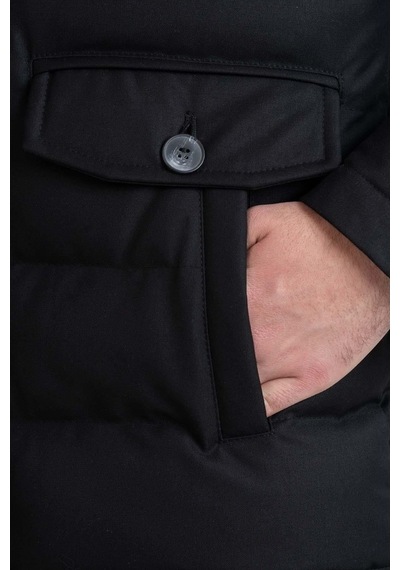 Yaka Kürklü Regular Fit Erkek Şime Mont