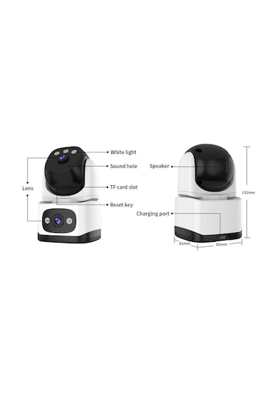Vstarcam Cs995dr 2 Kameralı 6mp Çift Yönlü Ses Wifi Bebek Kamera
