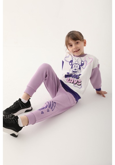 Minnie Mouse Krem Kız Çocuk Eşofman Takımı 5274-41271 Krem