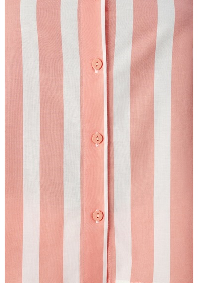 Penti Pembe Cozy Club Çizgili Pamuklu Atlet Pijama Üstü Pn27