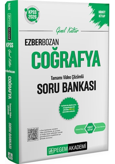 Pegem 2026 Kpss Ezberbozan Coğrafya Tamamı Video Çözümlü Soru Bankası Pegem Akademi