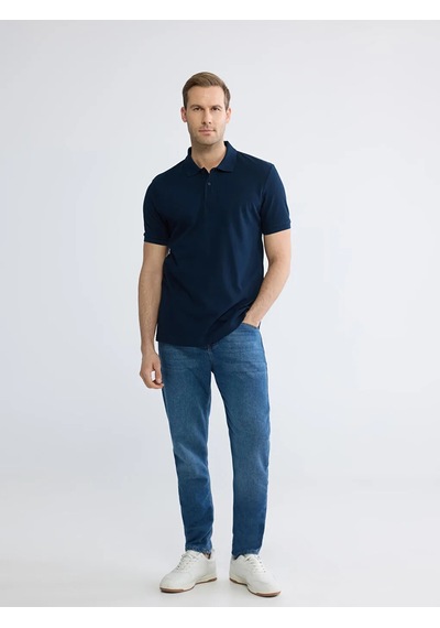 Lc Waikiki Lacivert Polo Yaka Pike Erkek Tişört
