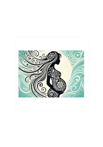Kadın Silüet Deseni Art Mdf Tablo