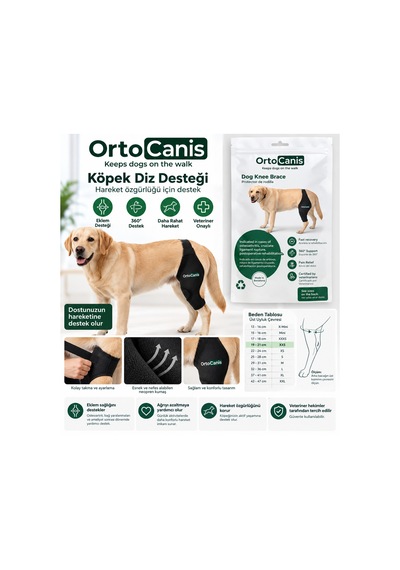Ortocanis Köpek Diz Desteği Xs / Sağ Bacak