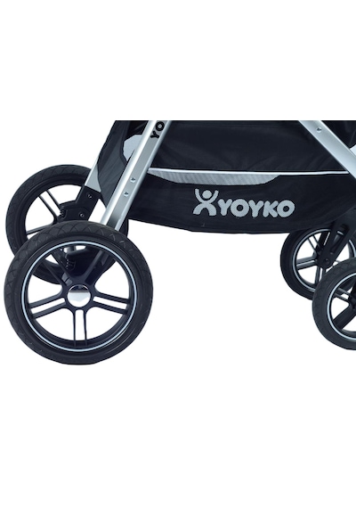 Yoyko Luxury İ-size Travel Sistem Bebek Arabası 3 İn 1 Gri Silver