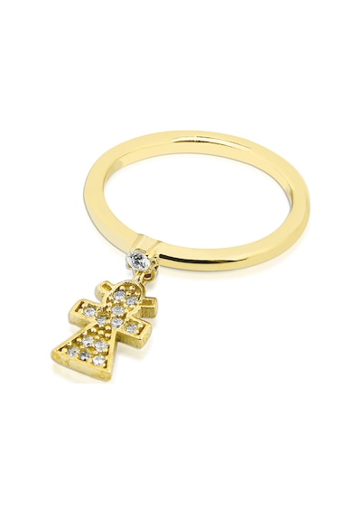 Kuyumcudukkani Elişi Kız Çocuk Sallantılı Yüzük-10223-g-w Gold