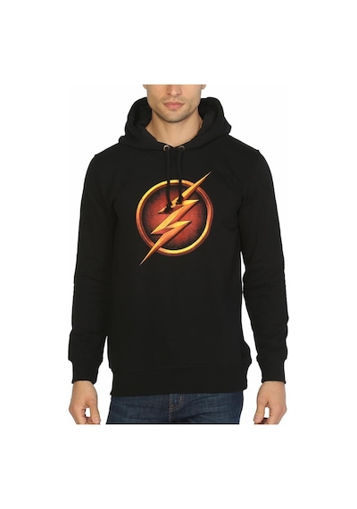Bant Giyim - Flash Siyah Kapüşonlu Erkek Sweatshirt Hoodie