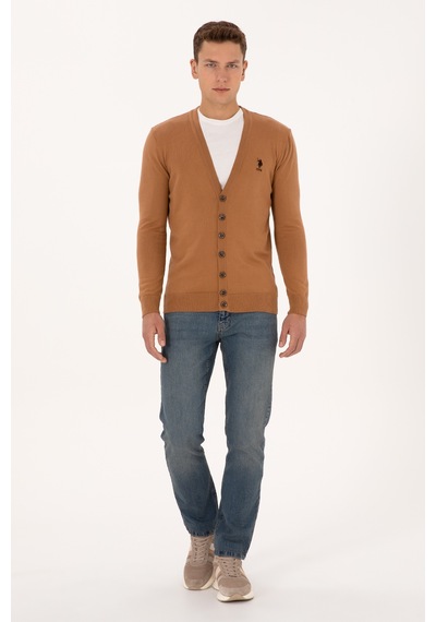 U.s. Polo Assn. Erkek Hırka Triko 50313702-vr233 Bisküvi
