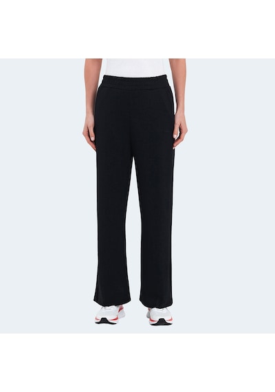 Slazenger VILLE Kadın Cepli Bol Paça Siyah Eşofman Altı