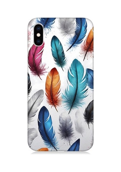 Apple Uyumlu iPhone Xs Renkli Soft Tüyler Desenli Silikon Kılıf