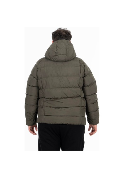 Maraton Sportswear Büyük Beden Erkek Kapşonlu Uzun Kol Basic Haki Mont 21391-haki Haki