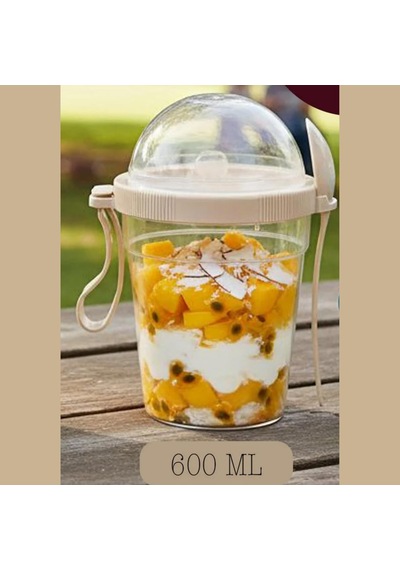 600 Ml Grano Müsli Kabı Kaşıklı Hazneli Meyveli Yoğurt Kabı Piknik İş Atıştırmalık Gevrek Diyet Tutamaçlı Müsli Granola Süt Bardağı Gıda Saklama Kabı 1, Krem 600 Ml Grano Müsli Kabı Kaşıklı Hazneli Meyveli Yoğurt Kabı Piknik İş Atıştırmalık Gevrek Diyet Tutamaçlı Müsli Granola Süt Bardağı Gıda Saklama Kabı 1, Krem