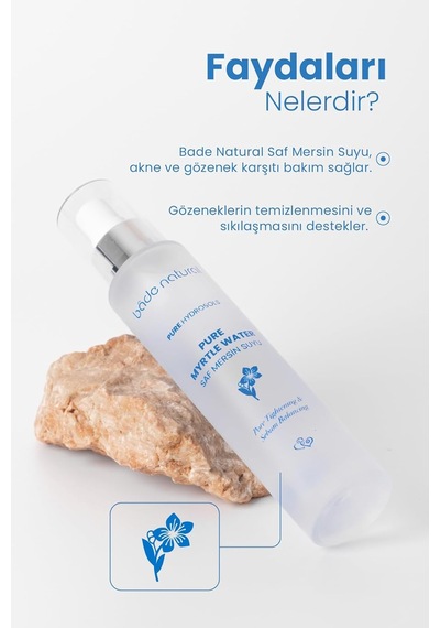 Bade Natural Mersin Suyu Gözenek Sıkılaştırıcı Tonik%100 Doğal Ve Saf 100 Ml Sku: Smg8690010492425