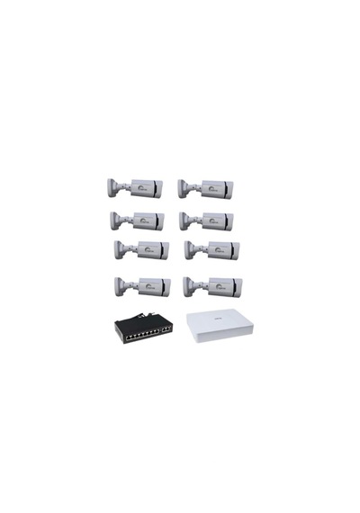 Aprox 8 Li 5mp Warmled Sesli Ip Kamera Seti