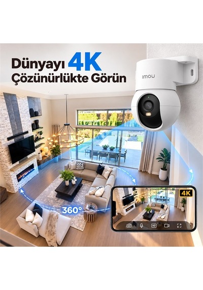 Imou Ipc-ps2mp-8x0 Ranger Ps2m Poe 2.8mm Lens İki Yönlü Ses Renkli Gece Görüş 4k 8mp Bullet Kamera