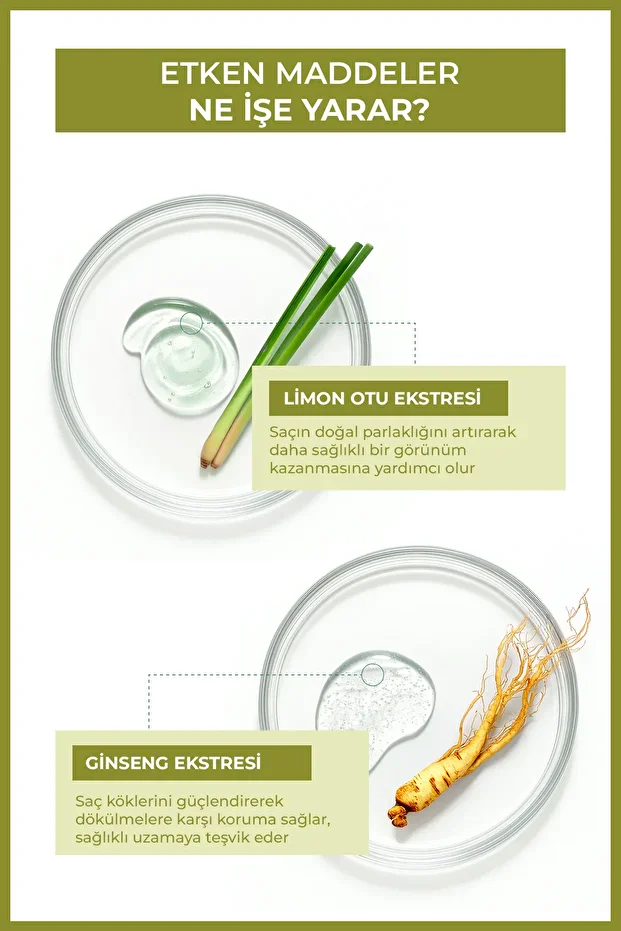 Enzym Cosmetics Doğal Saç Bakım u Güçlendirici Limon Otu Ve Ginseng Tonik 200 Ml