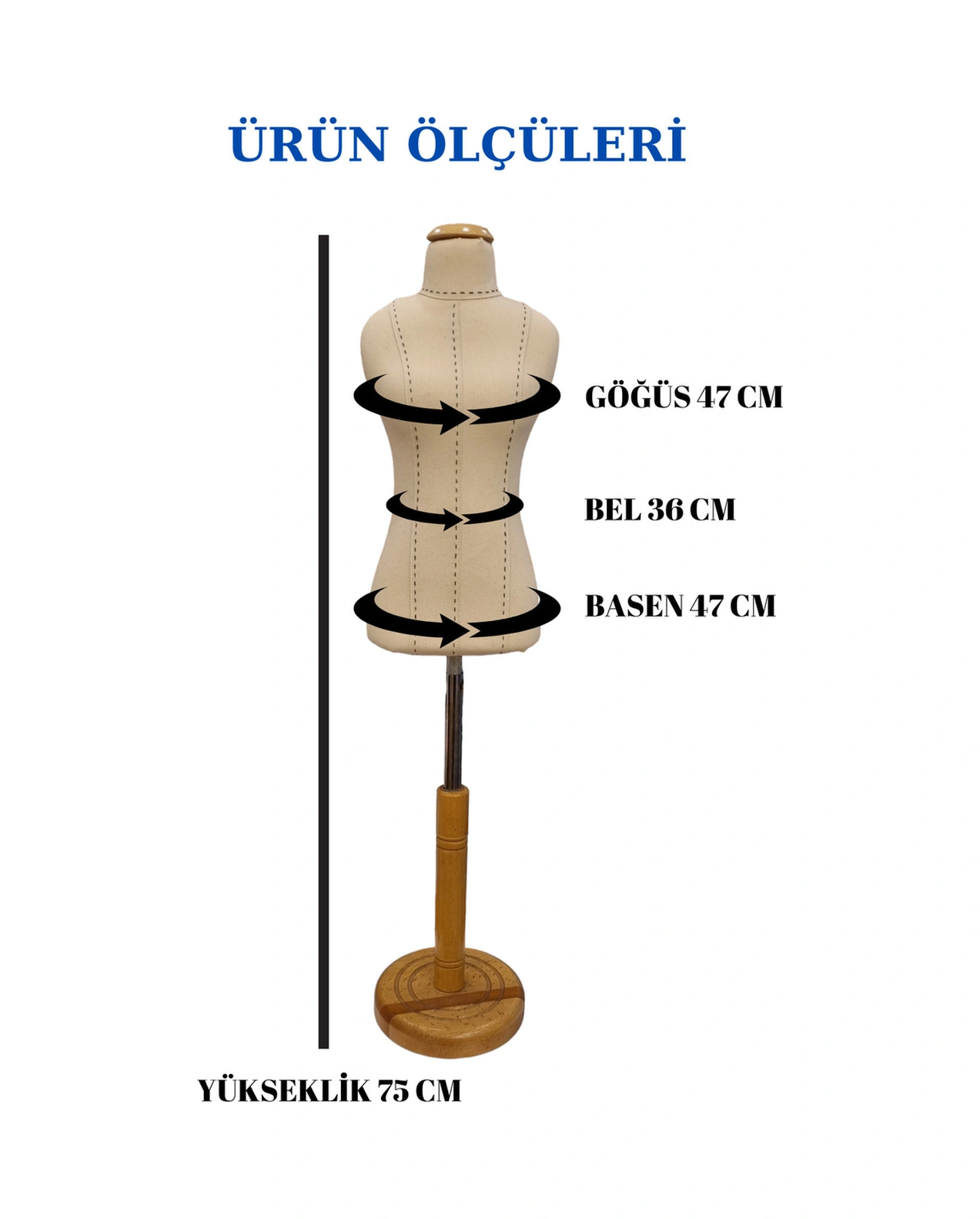 Özel Punto Dikişli Yüksek Kalite Keten Kumaş Süngerli 50 Eşelli Okullar Için Minyatür Terzi Mankeni